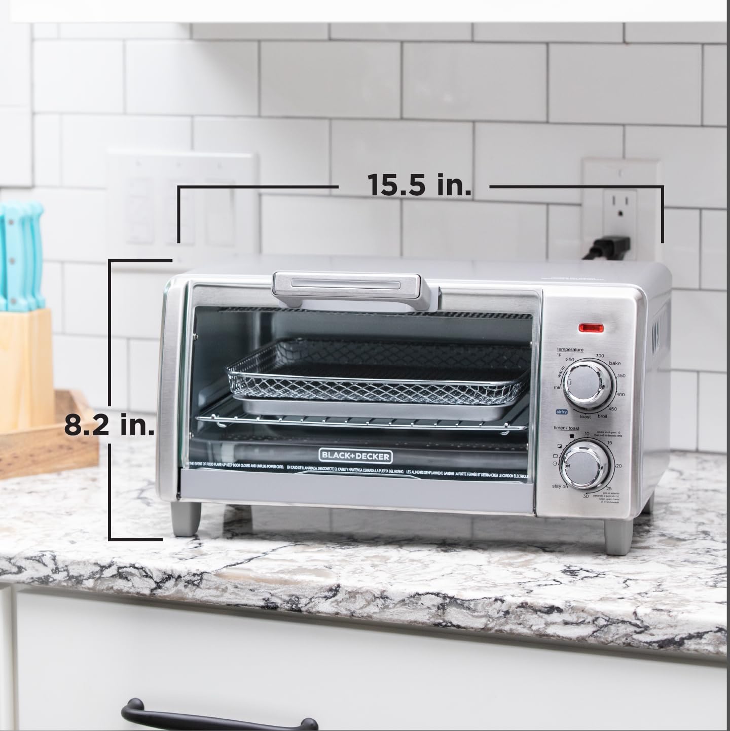Crisp 'N Bake Air Fry Countertop Convection Toaster Oven, Medium Capacity