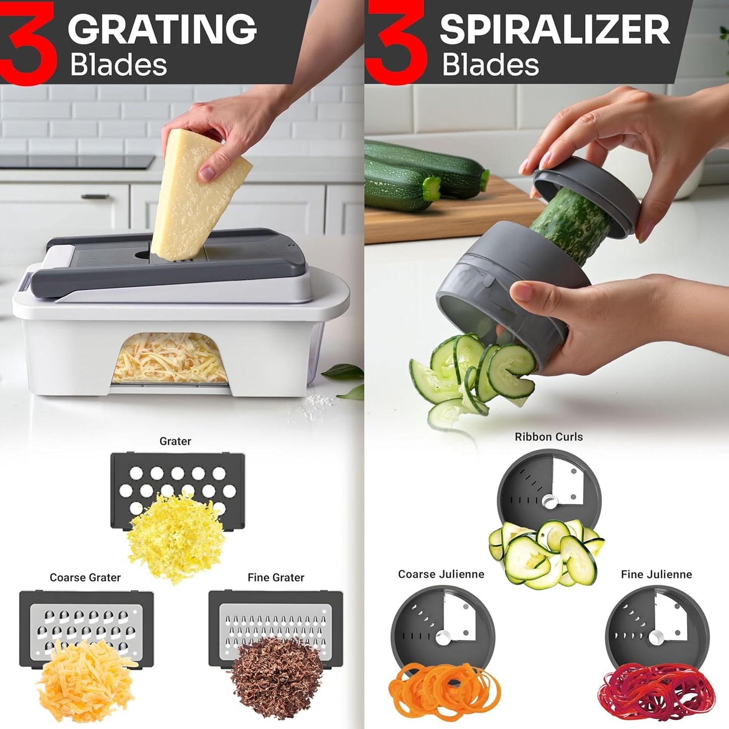 Mueller Pro-Series All-in-One, 12 Blade Mandoline Slicer for Kitchen