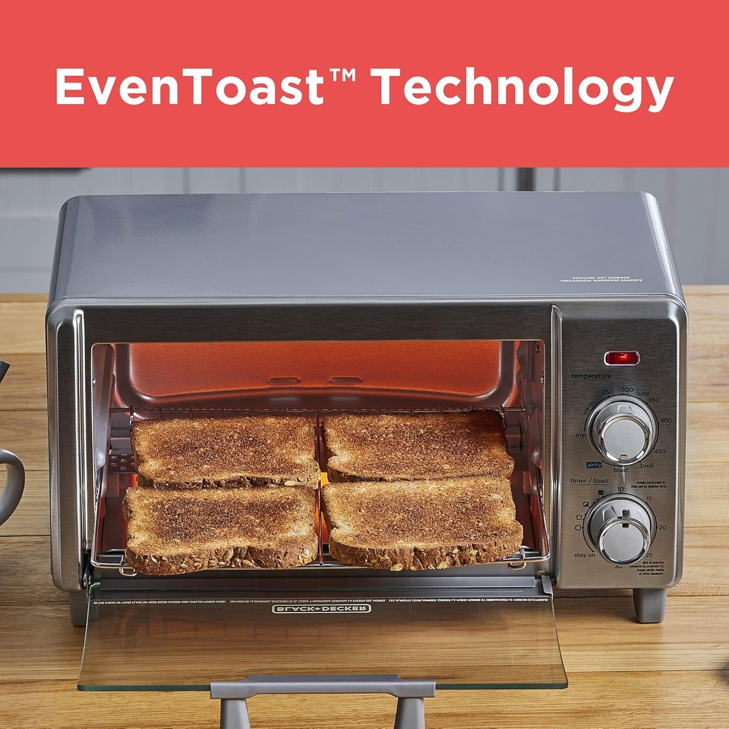 Crisp 'N Bake Air Fry Countertop Convection Toaster Oven, Medium Capacity