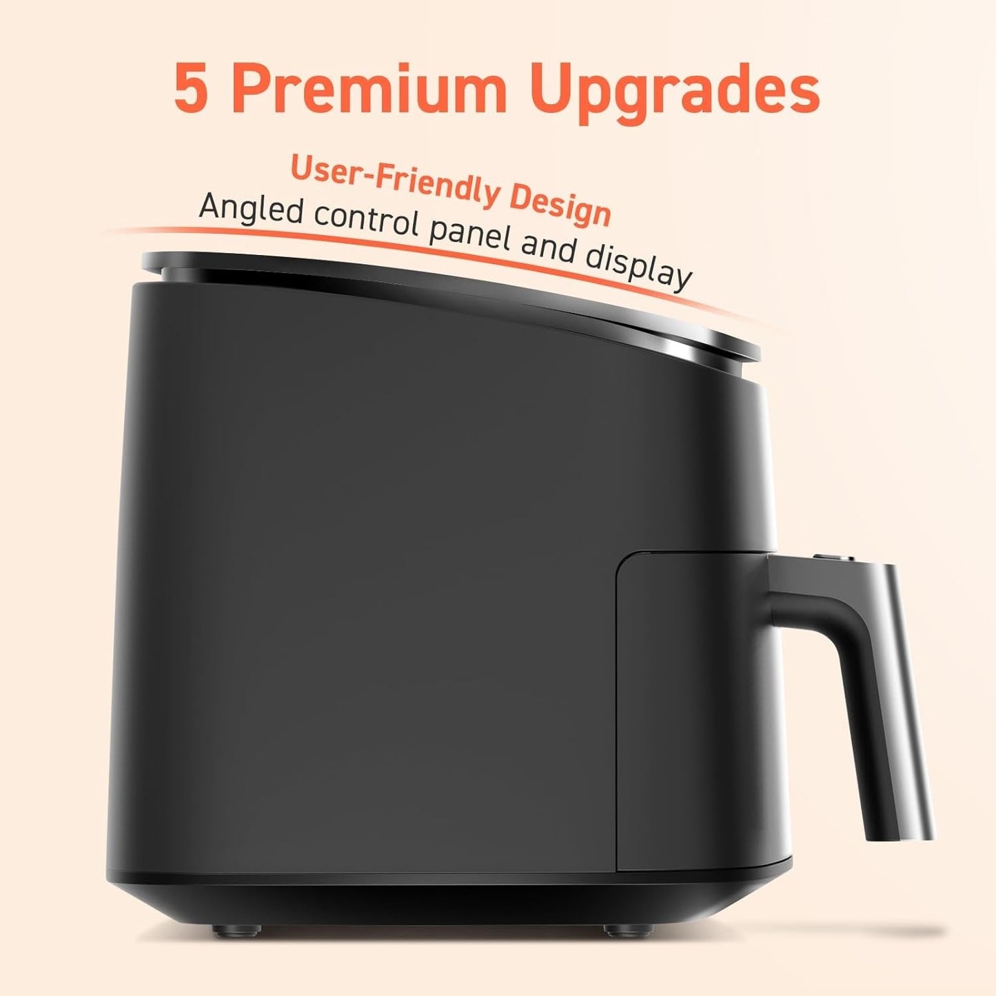Air Fryer 9-in-1, Compact & Large 6-Qt, Fast Turbo Modes, 90–450°F Precise Heat for Even Results, Up to 95% Less Oil*, Roast, Bake, Dry, Reheat, Frozen, Broil, Proof, 120V, TurboBlaze, Ceramic