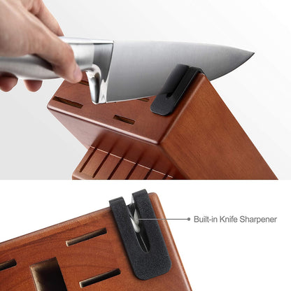 ® Knife Sets, German Stainless Steel Kitchen Knife Block Sets with Built-in Sharpener