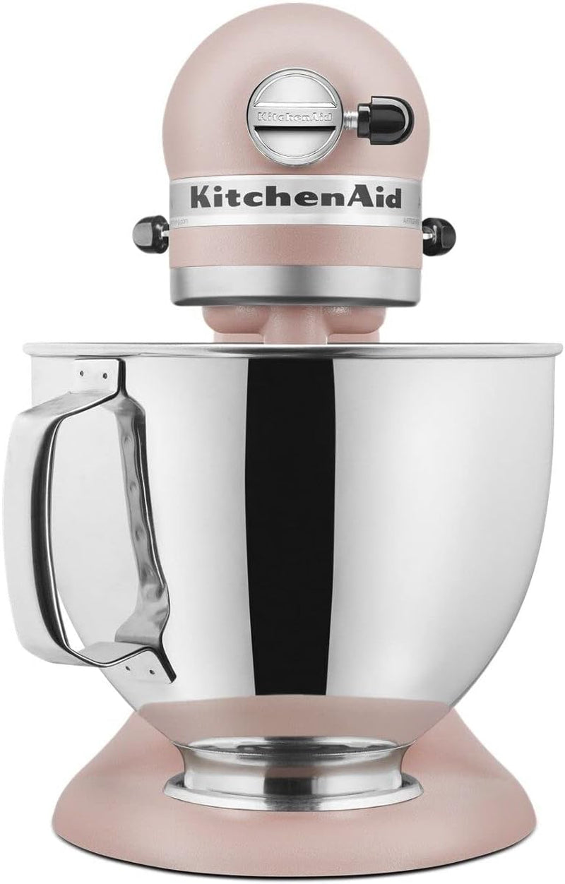 Artisan Series 5 Quart Tilt Head Stand Mixer with Pouring Shield KSM150PS, Feather Pink