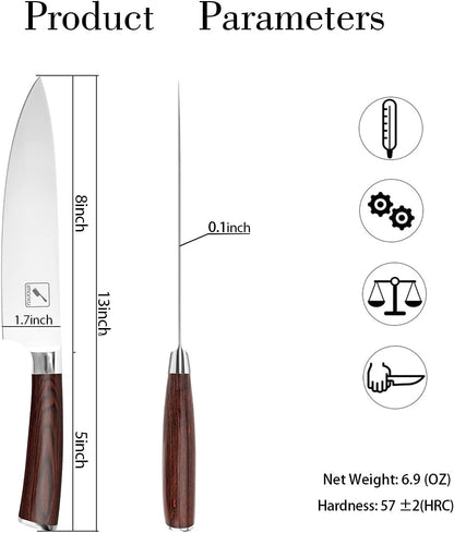 Kitchen Knife 8 Inch Chef's Knives High Carbon Japanese SUS440A Stainless Steel