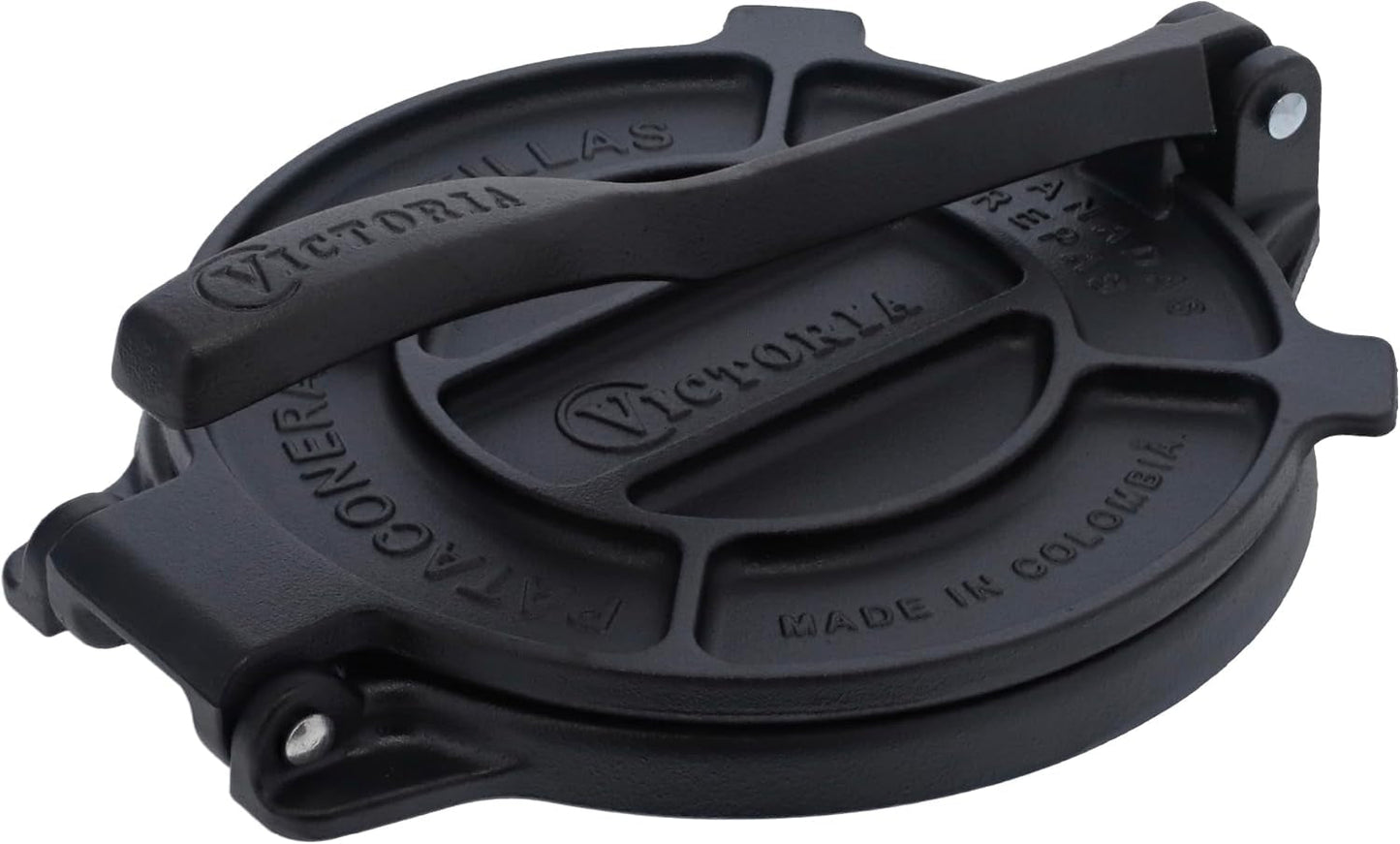 8 Inches Cast Iron Tortilla Press, Roti Maker and Tortilladora, Pataconera Seasoned with Flaxseed Oil, Made in Colombia