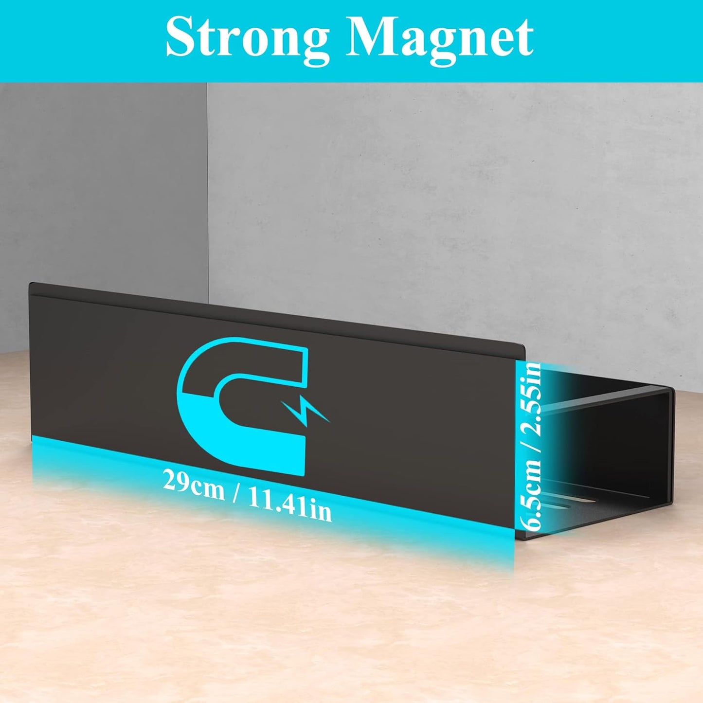 Metal 4 Pack Magnetic Spice Storage Rack Organizer