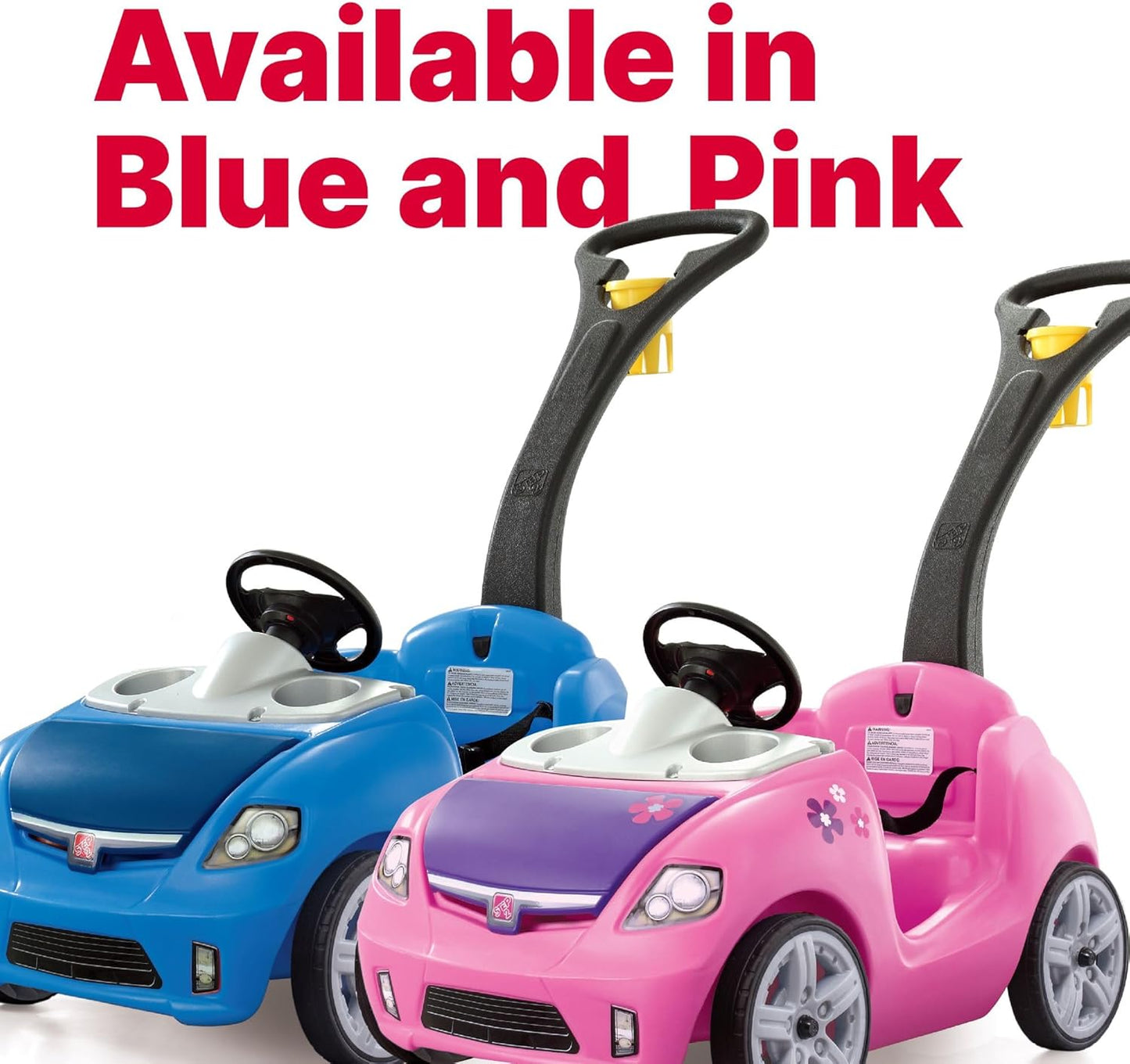 Whisper Ride II Buggy Kids Push Car, Ride On Toy, Stroller Substitute, Includes Seat Belt & Horn, Made of Durable Plastic, Max Weight 50 lbs., For Toddlers 1.5-4 Years Old, Blue
