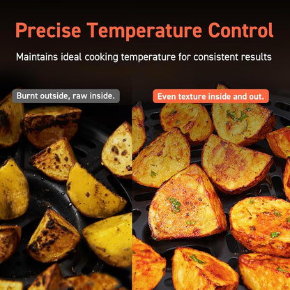 Air Fryer 9-in-1, Compact & Large 6-Qt, Fast Turbo Modes, 90–450°F Precise Heat for Even Results, Up to 95% Less Oil*, Roast, Bake, Dry, Reheat, Frozen, Broil, Proof, 120V, TurboBlaze, Ceramic