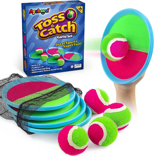 Ayeboovi Toss and Catch Ball Game Outdoor Toys for Kids Yard Games Beach Toys Outside Games for 3 4 5 6 7 8 9 10 Year Old Boys Girls