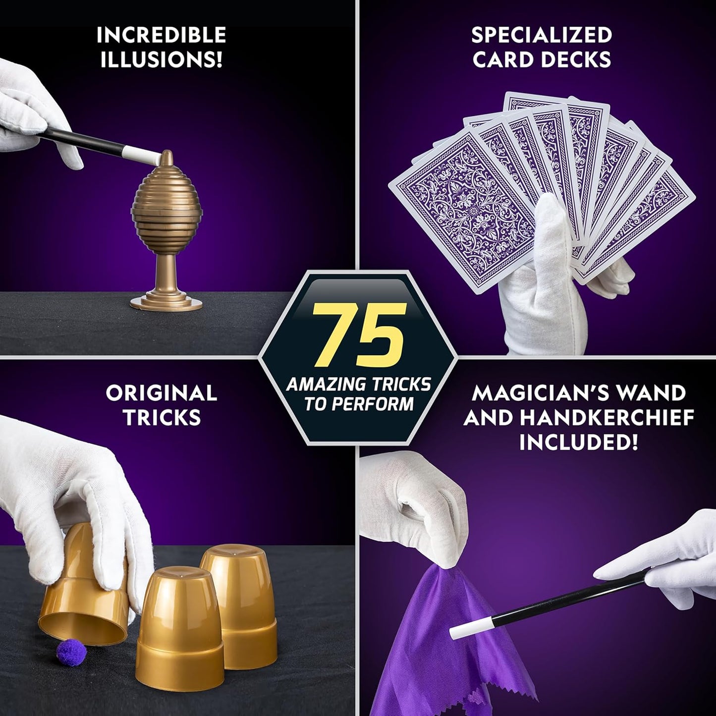 National Geographic Mega Magic Set - More Than 75 Magic Tricks for Kids to Perform with Step-by-Step Video Instructions for Each Trick Shown by a Professional Magician