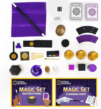 National Geographic Mega Magic Set - More Than 75 Magic Tricks for Kids to Perform with Step-by-Step Video Instructions for Each Trick Shown by a Professional Magician