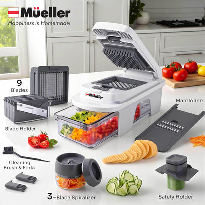 Mueller Pro-Series All-in-One, 12 Blade Mandoline Slicer for Kitchen