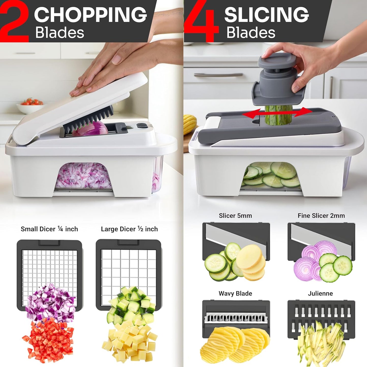 Mueller Pro-Series All-in-One, 12 Blade Mandoline Slicer for Kitchen