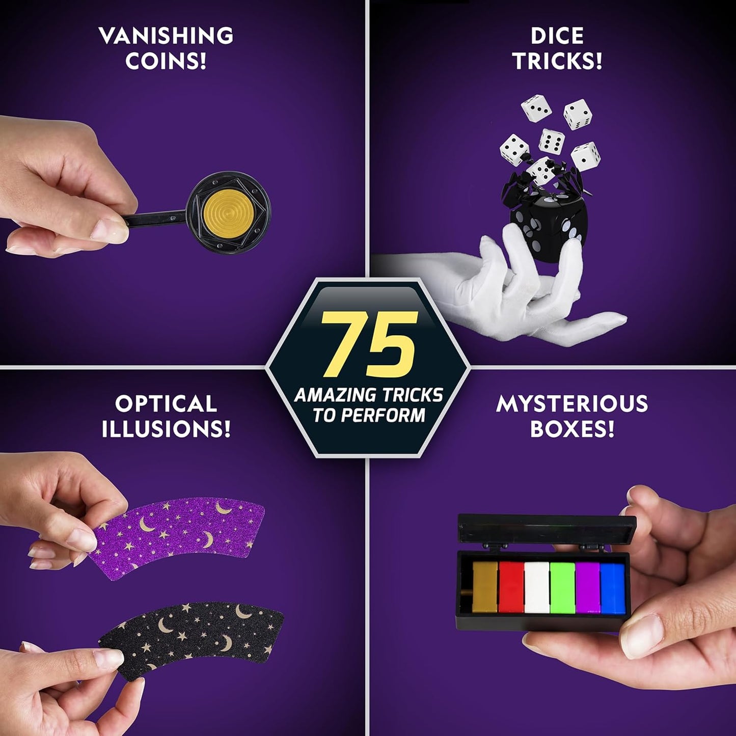 National Geographic Mega Magic Set - More Than 75 Magic Tricks for Kids to Perform with Step-by-Step Video Instructions for Each Trick Shown by a Professional Magician