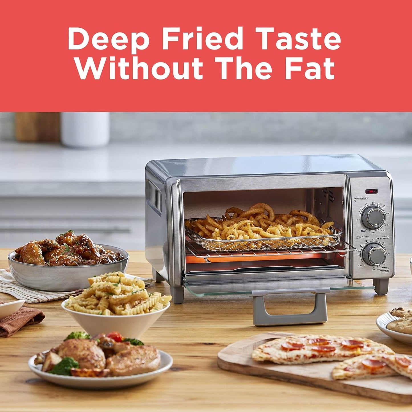 Crisp 'N Bake Air Fry Countertop Convection Toaster Oven, Medium Capacity
