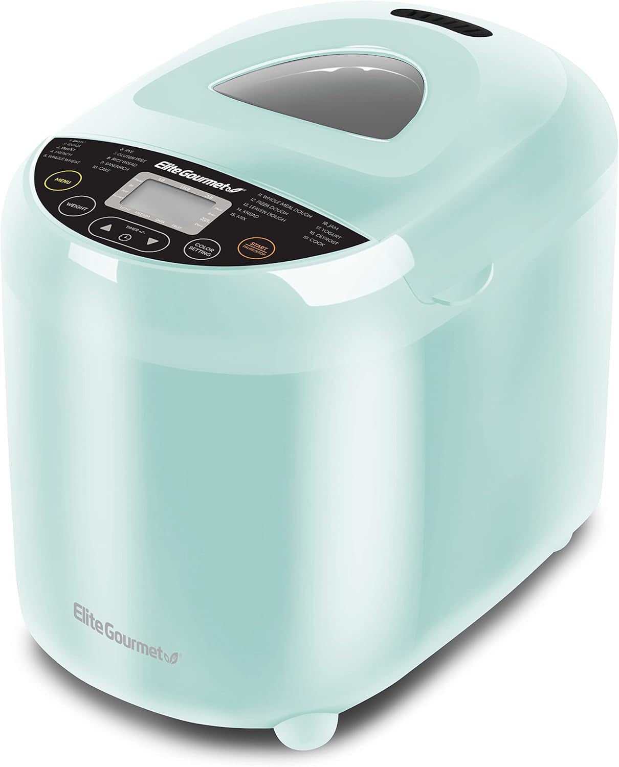 EBM8103M Programmable Bread Maker Machine 3 Loaf Sizes, 19 Menu Functions Gluten Free White Wheat Rye French and more, 2 Lbs, Mint