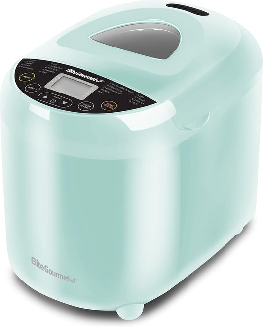EBM8103M Programmable Bread Maker Machine 3 Loaf Sizes, 19 Menu Functions Gluten Free White Wheat Rye French and more, 2 Lbs, Mint