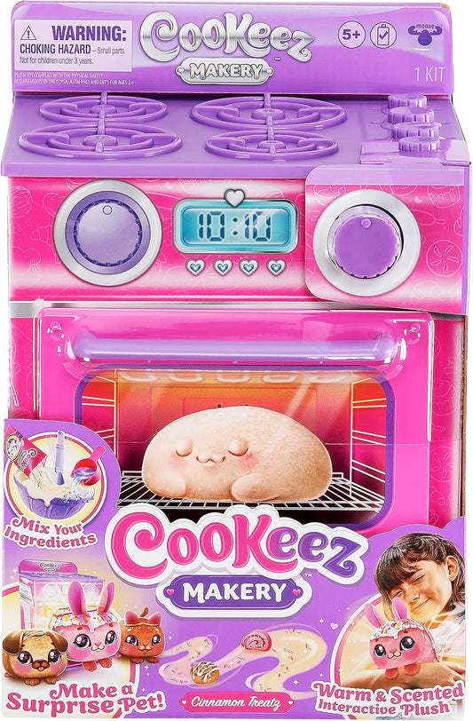 Cinnamon Treatz Oven – Interactive Bake & Reveal Oven Playset with Mystery Scented Plush (Cinnamon Pooch, Fondant Feline, or Strawberry Swirl), Mixing Tools, Dough, & Accessories, 5+
