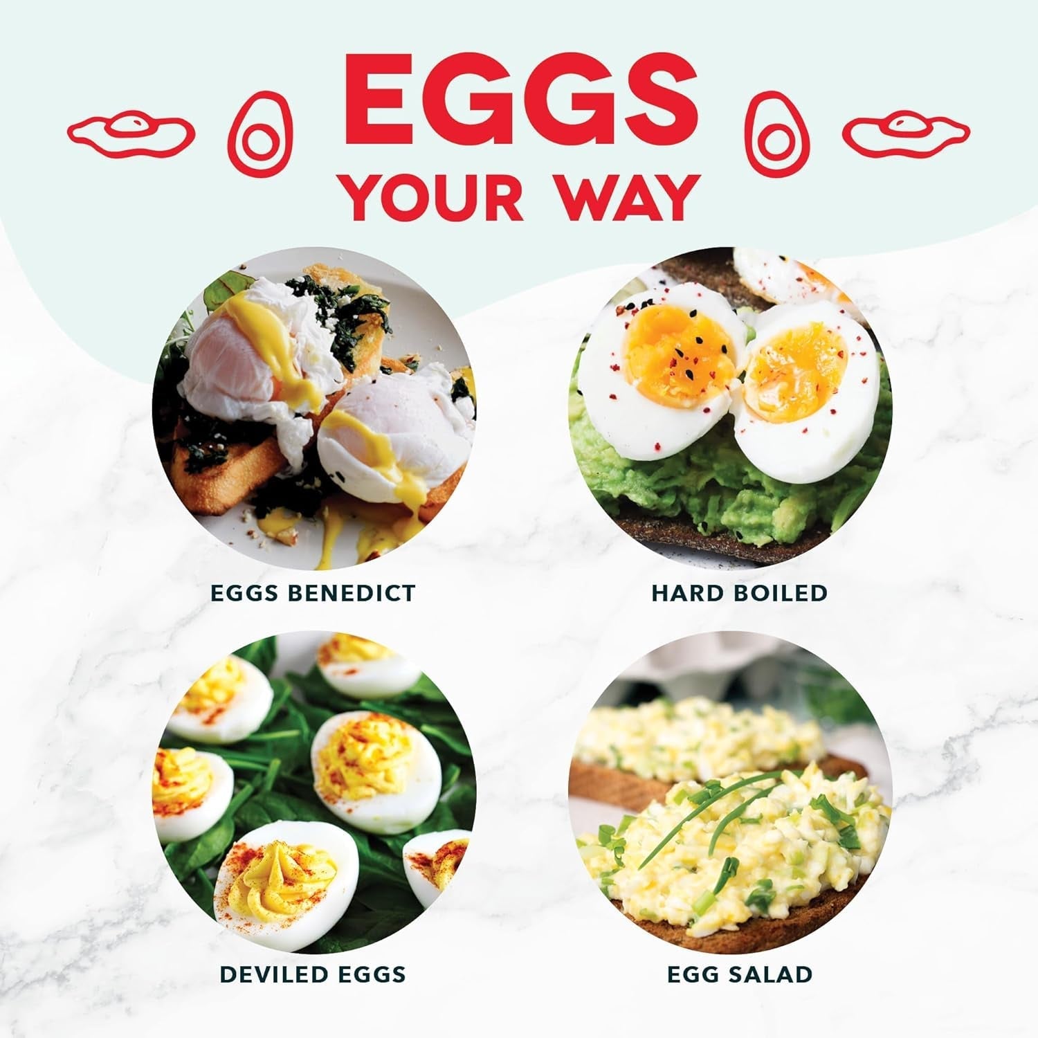 Rapid Egg Cooker: 7 Egg Capacity Electric Egg Cooker for Hard Boiled Eggs, Poached Eggs, Scrambled Eggs, or Omelets with Auto Shut Off Feature - Lavender